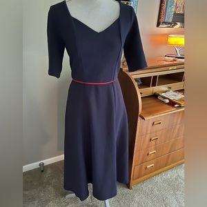 Boden navy midi dress, size 4R, great condition